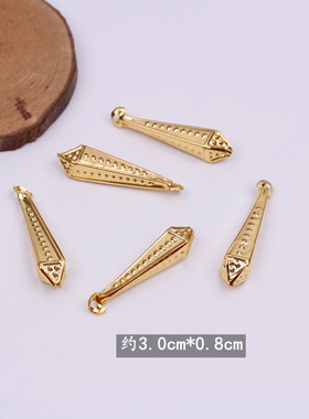 diy金属鱼尾铃铛步摇古风小吊坠