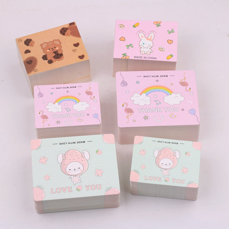 Card folding card head hang tag hair accessories can hang paper cards