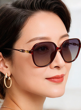 茶色渐变偏光防晒防风大框墨镜