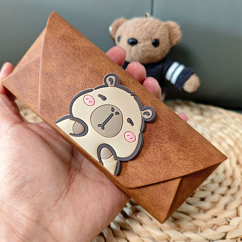 高颜值大框眼镜盒ins女可爱抗压便携卡皮巴拉太阳镜墨镜收纳盒子 - 图2