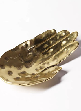 欧式金色手摆件样板房售楼处书房桌面软装饰品简约金属手型摆设