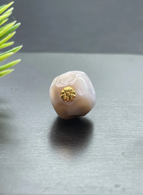 珠改白化料虎牙无相奶酪镶嵌24尺寸9mm左右可配顶珠腰珠配珠背云