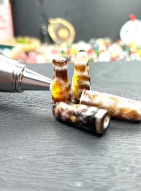 珠改玉化料万能藏印雕刻三通镶嵌24k文玩菩提配饰尺寸10mm左右