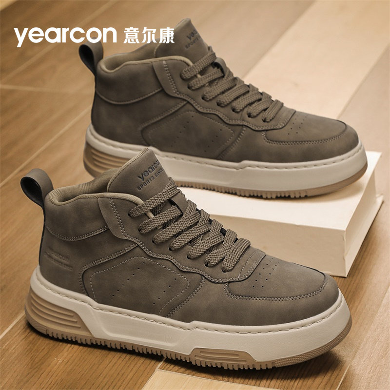 意尔康板鞋男鞋2026新款春秋冬季加绒棉鞋高帮男士增高休闲运动鞋,淘宝优惠券,粉丝福利购,淘宝优惠卷