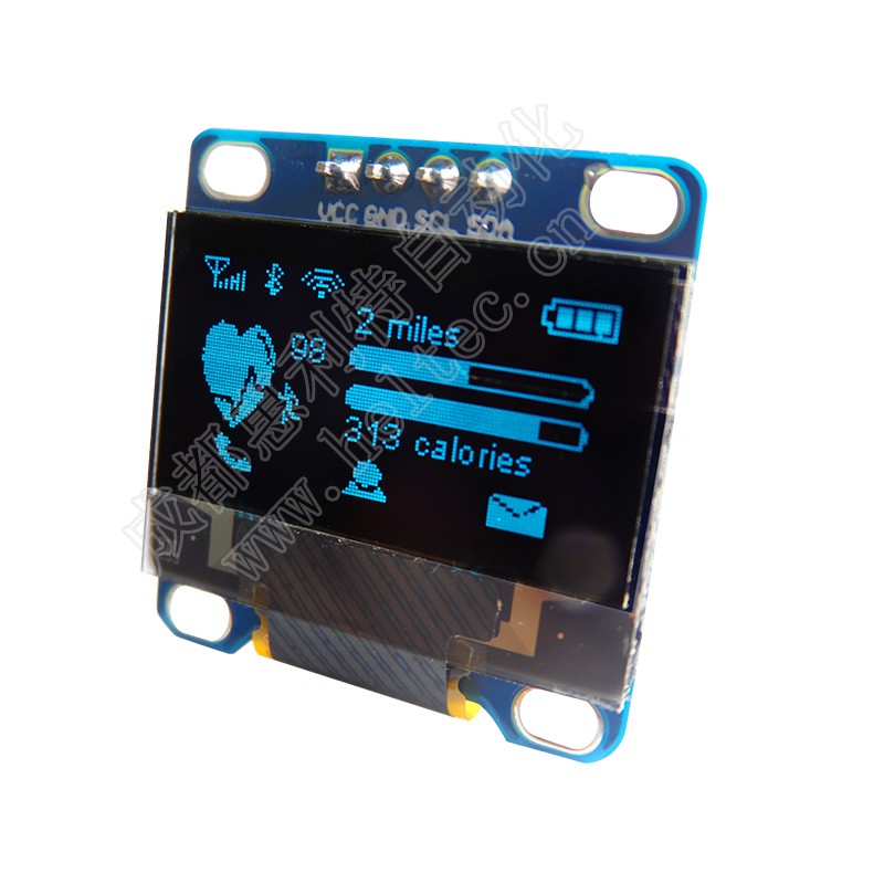 1.3寸蓝色 I2C/IIC通信128*64OLED液晶模块ARDUINO/51/STM32例程 - 图1