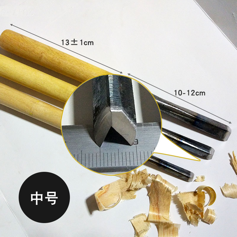 木雕根雕工具 正宗东阳雕刻刀 线刀   打坯V型三角刀 带柄 - 图1