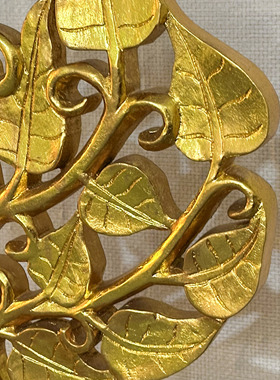 泰国实木菩提叶佛摆件禅意泰式家居会所玄关个性工艺品叶子装饰