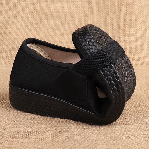 老北京布鞋 Нескользящие рабочие туфли, свободный крой, для среднего возраста, мягкая подошва