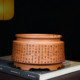 Special offer high-quality wood-burning purple sand flower pots small succulent calamus gold marble bonsai pot boxwood desktop green plant ceramic pot