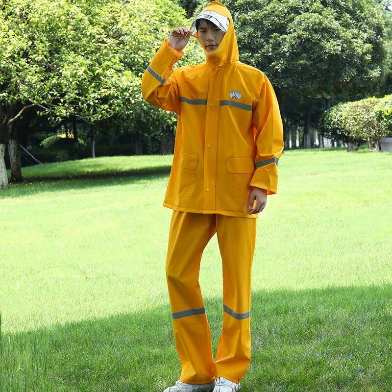 Raincoat and rain pants set split seamless