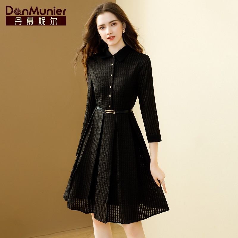 丹慕妮尔提花休闲连衣裙女感春裙子 丹慕妮尔连衣裙