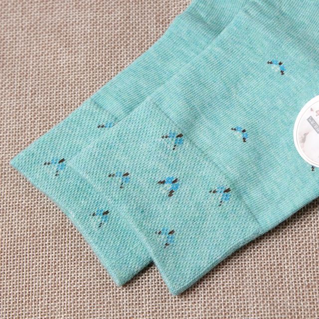 Langsha women's autumn and winter pure cotton mid-calf socks