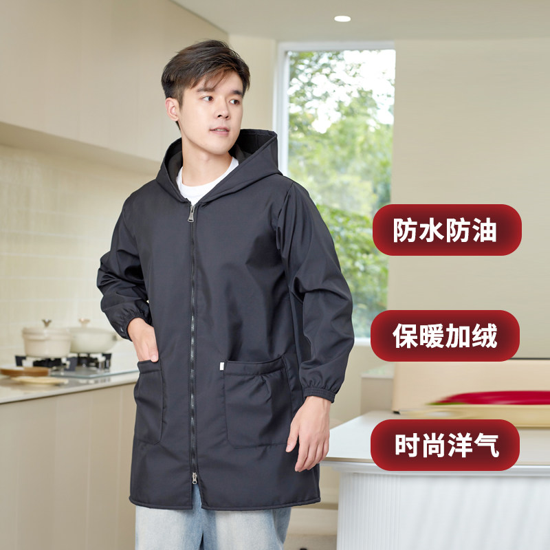 男士罩衣新款加肥加大厨房大人围裙防水防油工作服大褂外穿秋冬季,淘宝优惠券,粉丝福利购,淘宝优惠卷