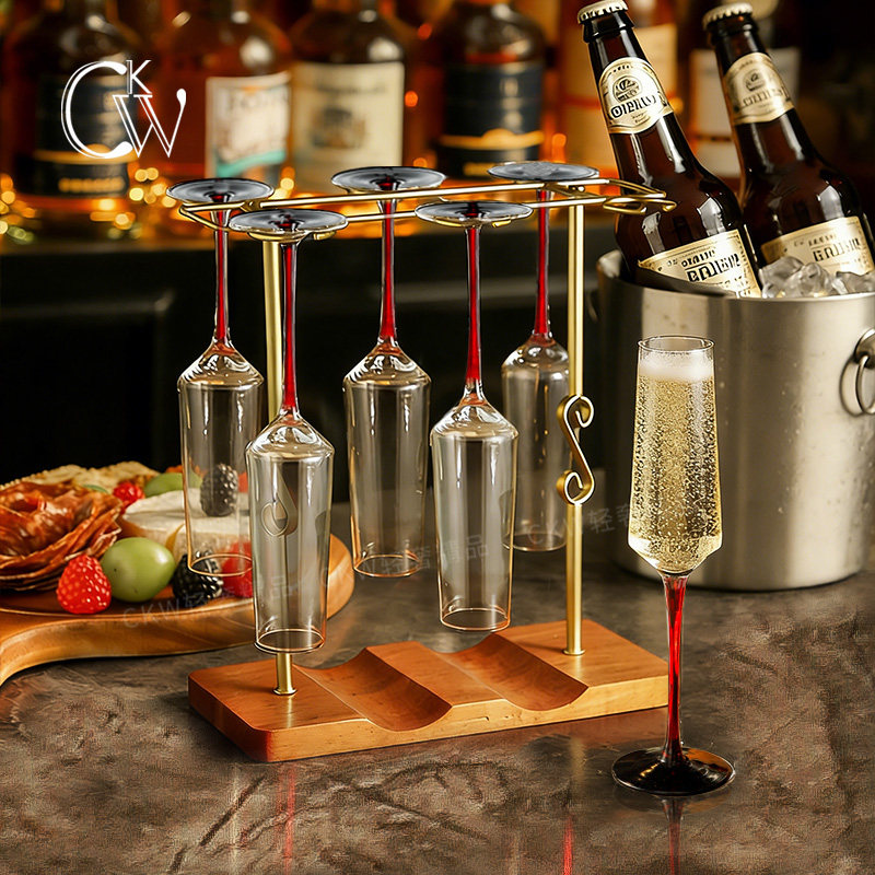 香槟杯高颜值高脚杯鸡尾酒白葡萄酒杯家用水晶杯子CKW礼盒酒杯,淘宝优惠券,粉丝福利购,淘宝优惠卷