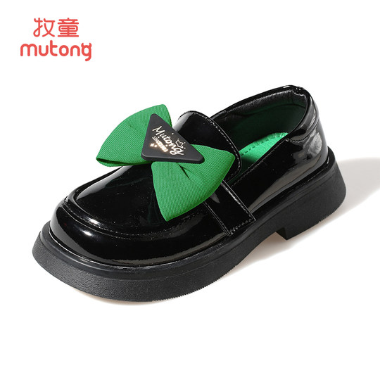 【清仓特惠】牧童女童皮鞋儿童鞋春秋校园演出黑皮鞋蝴蝶结公主鞋