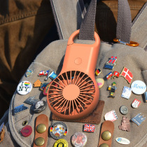 Small Fan 2022 New Creative Handheld Pocket Mini Portable Mute Usb Charging Hanging Button Customize Logo