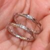 Customized sterling silver couple rings made of 18K gold