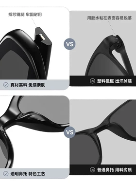 26跨境新款粉框镜女猫眼复古防紫外线太阳镜大脸显瘦高级感P9121