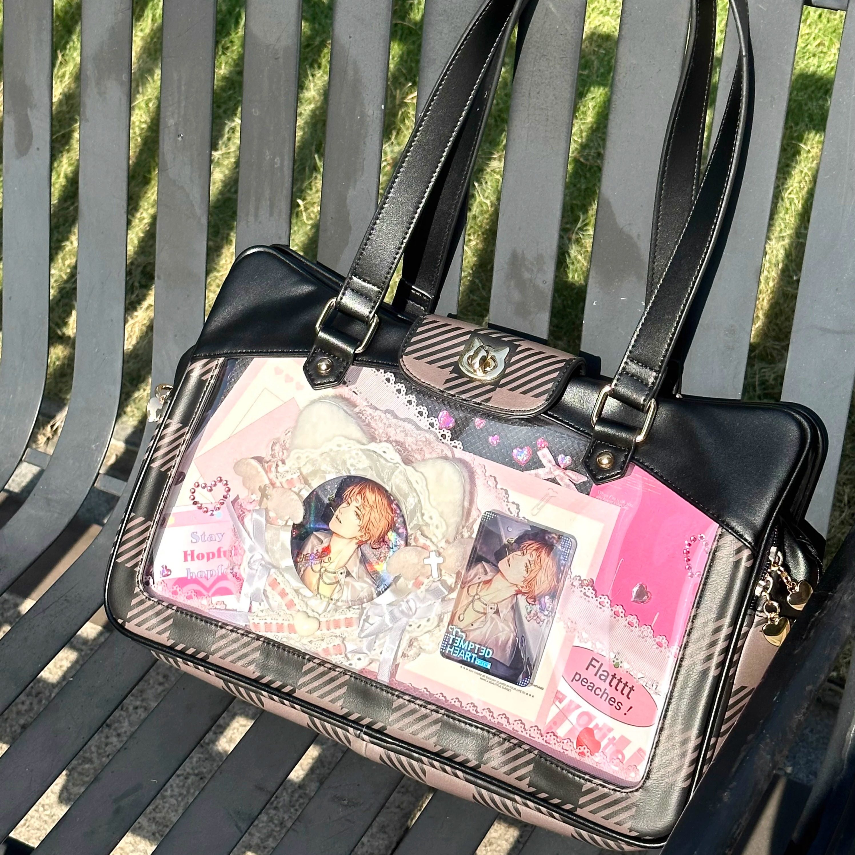 morning glory原创可爱猫契终点站手提单肩斜跨制服大容量痛包,淘宝优惠券,粉丝福利购,淘宝优惠卷