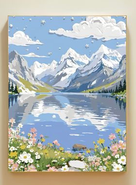 治愈数字油画diy填充画