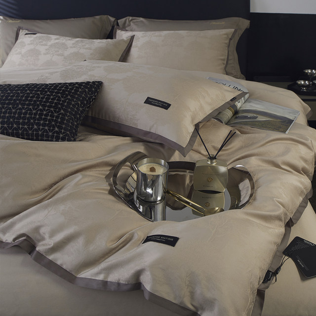 Bed sheet four-piece set long velvet cotton light luxury