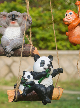 阳台挂饰卡通考拉兔子动物雕塑