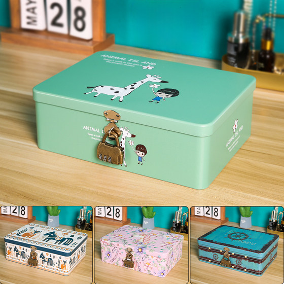 Lockable storage box storage box combination lock small box
