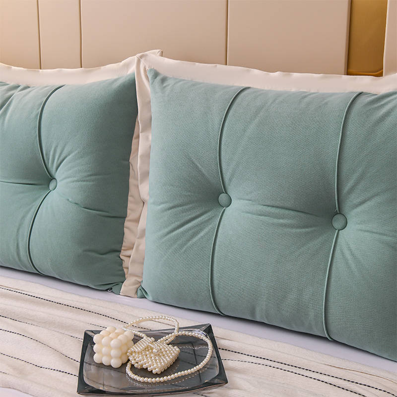 新款沙发靠垫床头靠垫榻榻米软包床头板双人靠背垫家用腰枕可拆洗 - 图0