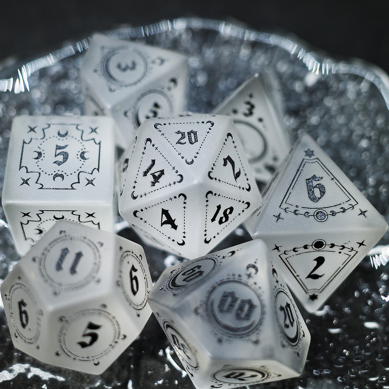 夜胧纱磨砂水晶宝石骰子巨龙跑团coc龙与地下城dndTRPG博德之门3,淘宝优惠券,粉丝福利购,淘宝优惠卷