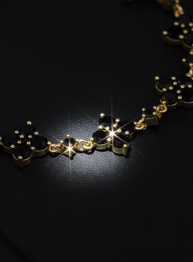 天然水晶锆石花朵手链