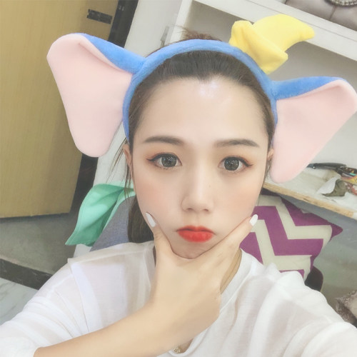 可爱卡通大象耳朵头饰发卡搞怪小象儿童表演发箍防滑洗脸头箍女 - 图2
