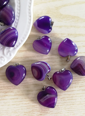 欧美时尚天然石头爱心鸡心桃心