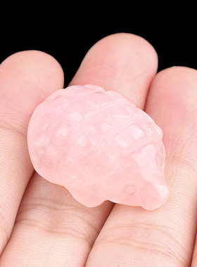 可爱迷你小刺猬天然紫水晶玛瑙玉石雕刻穿山甲动物书房造景小摆件