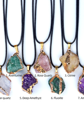 天然砂金石鎏金原石吊坠