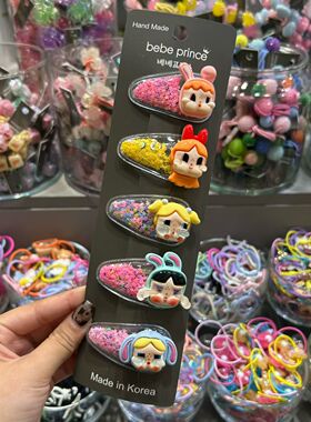 立体哭娃发夹翅膀流沙bb夹韩国