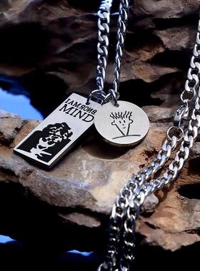 七喜小子街头感情侣款潮流项链