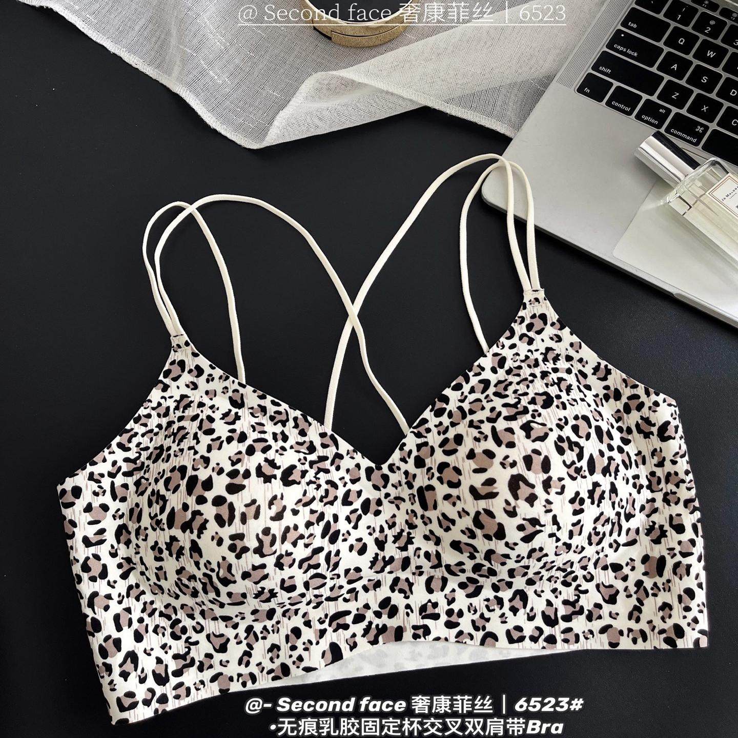 枫之欣6523法式蕾丝吊带背心女内搭带胸垫美背性感外穿抹胸豹纹风,淘宝优惠券,粉丝福利购,淘宝优惠卷