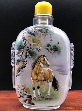 鼻烟壶内画纯手工特色非遗摆件