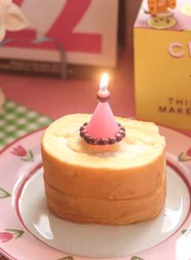 网红彩色波点韩国生日甜品台蜡烛