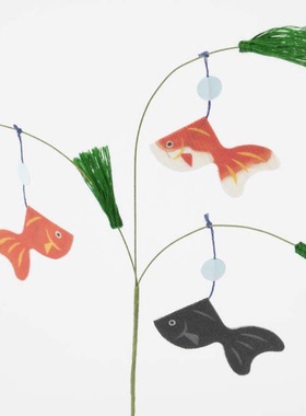 日本市 职人手作 日本の土产 饰物 置物 摆件【水草金鱼置饰】