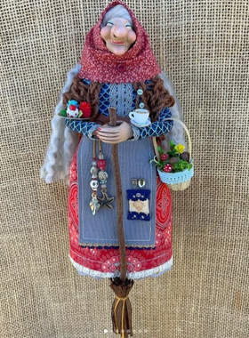 跨境亚马逊创意奇趣新热销Handmade Kitchen Witch Doll 女巫娃娃