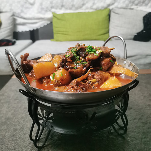 商用干锅酒精锅炉不锈钢酒精炉专用干锅锅具一套家用饭店宿舍火锅 - 图1