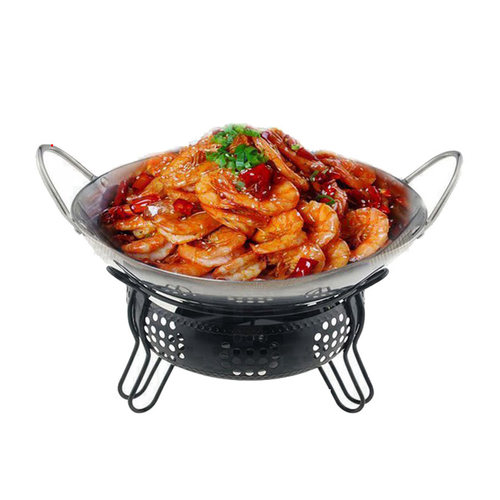 商用干锅酒精锅炉不锈钢酒精炉专用干锅锅具一套家用饭店宿舍火锅 - 图3