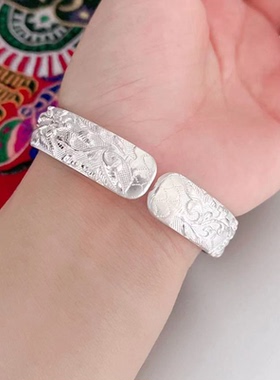 预言民族风女足银纯银包顺丰手镯