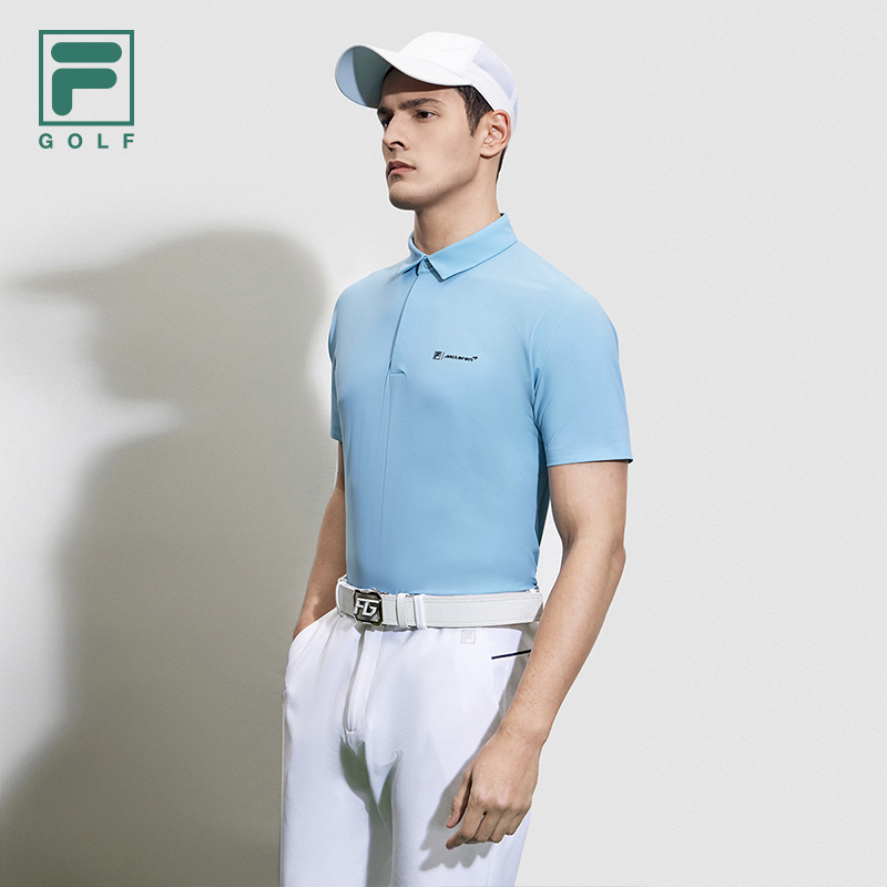 FILA 斐乐官方男子短袖POLO衫2023夏季新款高尔夫球运动针织上衣 - 图0