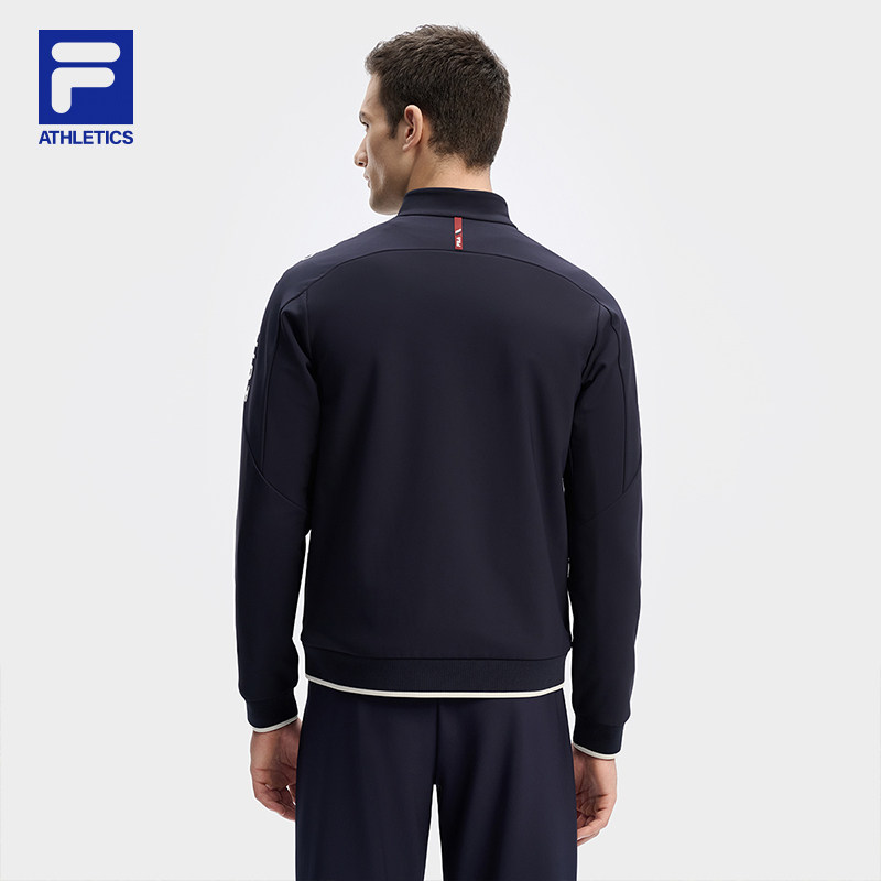 FILA 斐乐官方男士针织长袖外套2024冬新款网球运动基础立领上衣,淘宝优惠券,粉丝福利购,淘宝优惠卷