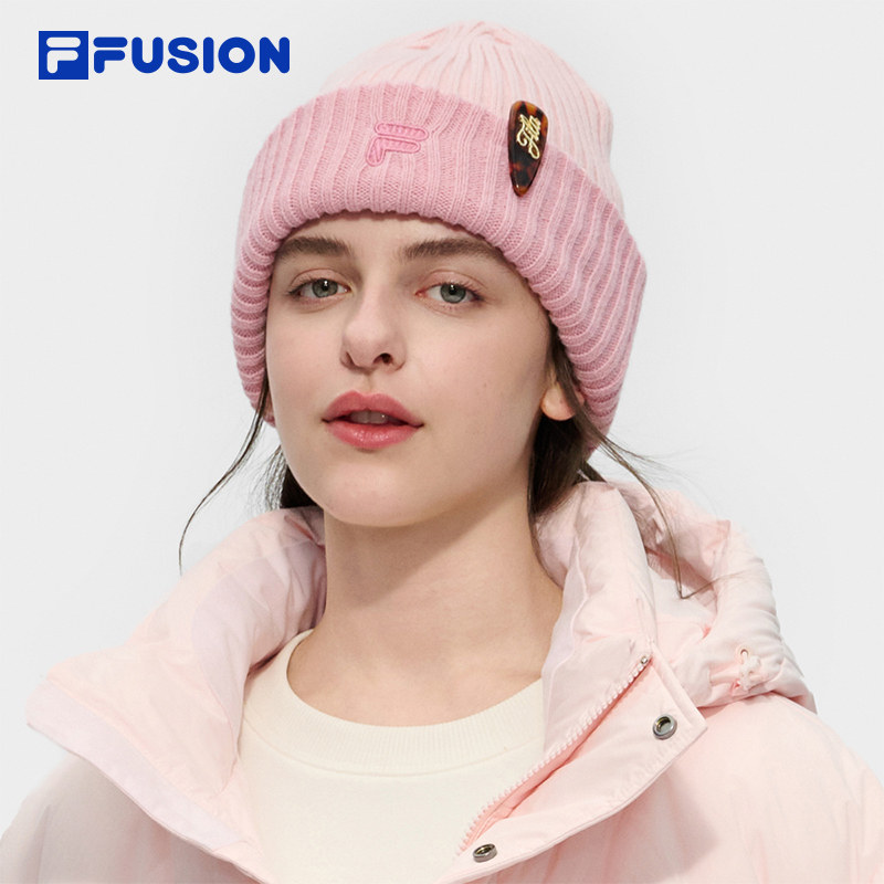 FILA FUSION斐乐帽子情侣款针织帽2025冬新款保暖毛线帽冬帽女帽,淘宝优惠券,粉丝福利购,淘宝优惠卷