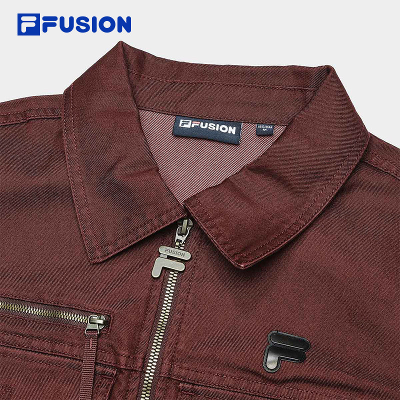 FILA FUSION斐乐潮牌梭织外套女2023冬季 时尚宽松工装短上衣,淘宝优惠券,粉丝福利购,淘宝优惠卷