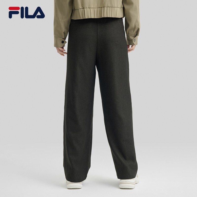 FILA Emerald斐乐女士梭织长裤2024冬新款时尚简约舒适直口休闲裤,淘宝优惠券,粉丝福利购,淘宝优惠卷