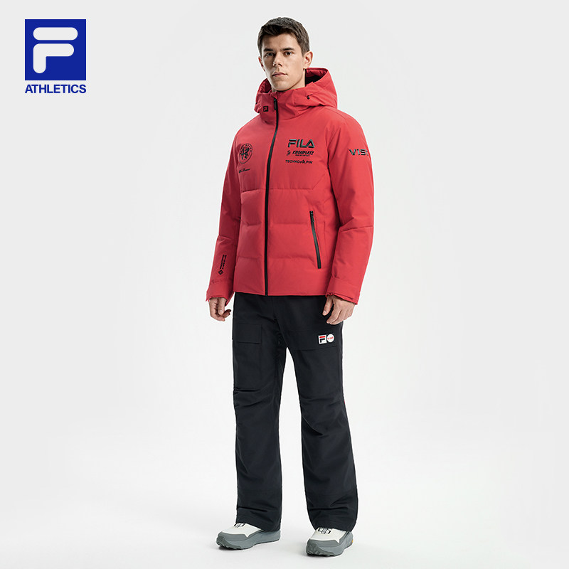 FILA 斐乐官方男士羽绒服2025冬季新款滑雪运动4810雪峰鹅绒外套
